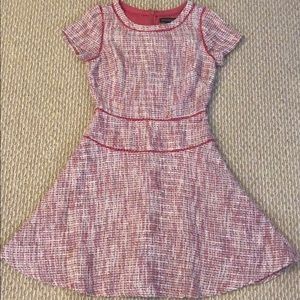 Pink woven midi dress